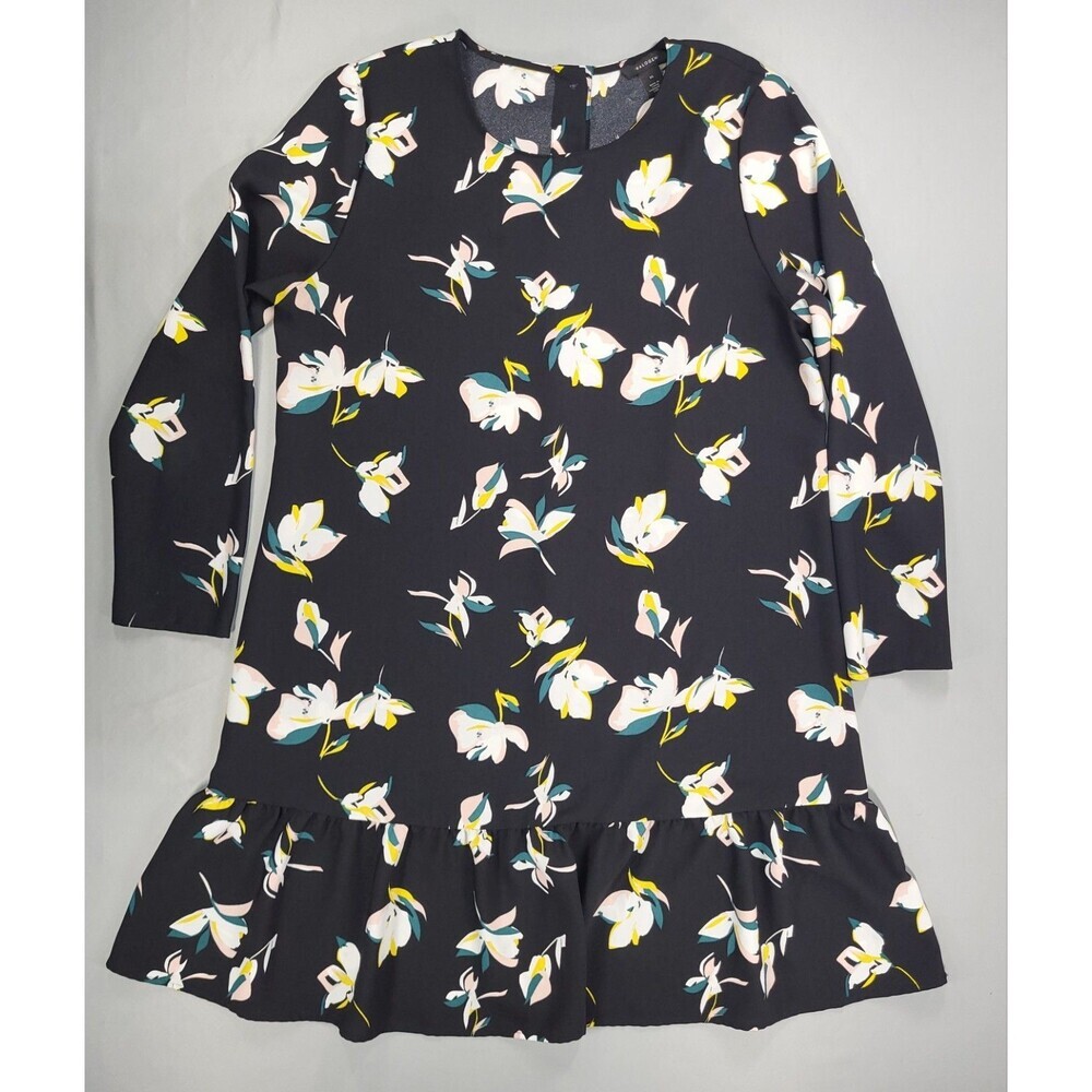 Halogen Button Back Ruffle Hem Dress Size M